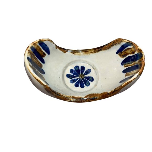 Ken Edwards Vintage Candle Holder Tonala Pottery Bird Hand Painted U Shape - Picture 1 of 6